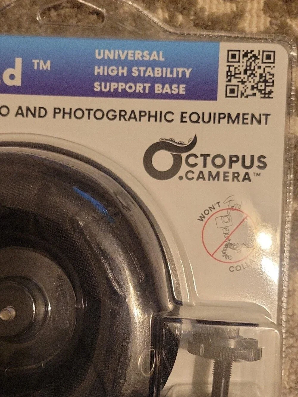 OctoPad Universal Black Support Base for Cameras & Accessories